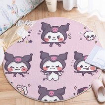 귀여운 사랑스러운 산리오 헬로 키티 쿠로미 마이멜로디 캐릭터 러그 침실 침대 아이방 거실 신발장 주방 인테리어 포인트 특이한 이쁜 발판 둥근 사각형