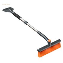 눈삽 넉가래 제설장비확장 가능한 EVA 눈 삽 제거 브러시 자동차 SUV 트럭용 빗자루, 01 BK-N