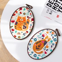 유알티홈 에스닉 고양이 타일 냄비받침 2종 타원 주방 집들이선물 북유럽 답례품, Type A