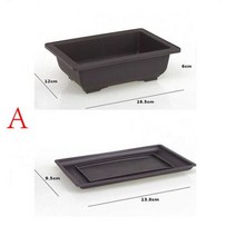 관수화분 식물바구니 모조 보라색 모래 플라스틱 화분 6 가지 크기 직사각형 다육이 식물 플랜터 하단, A