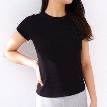 [디아미뇽] 실켓 골지 반팔 티셔츠 데일리룩 레이어드 이너용으로 활용만점