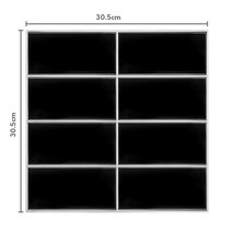 폴리싱타일 Self Adhesive Kitchen Waterproof Vinyl Mosaic Peel and Stick backsplash Wall Sticker Tiles, [02] 10pieces, [15] MSOBW