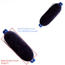 공장 직접 공급 블랙 벨벳 보트 펜더 커버 센터 로프 튜브 스타일 다중 크기, Fits 78X28cm Fender