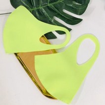패션마스크 네오플렌 직접 만드는 마스크DIY 형광연두, M