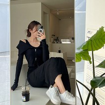 [메이빈스] 투웨이 카라 집업&원피스set