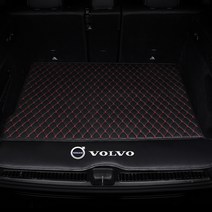 로가티 볼보트렁크매트 XC60트렁크매트 볼보XC90트렁크매트 볼보XC60트렁크매트 XC90트렁크매트, (하단매트) 블랙 + 레드스티치