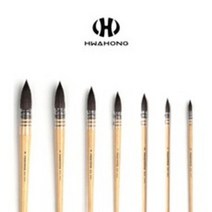 화홍 최고급 수채화붓 다람쥐털 500R 시리즈 낱자루판매, 7호