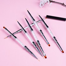 네일 듀얼브러쉬 세필브러쉬 라인브러쉬 플랫 오발, 오발+라이너