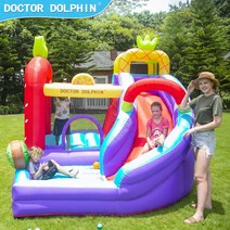 에어바운스 에어풀장 놀이터 미끄럼틀 가정 키즈카페 유치원 어린이집 닥터 돌고래 풍선 바운스 하우스 어, 01 보라색