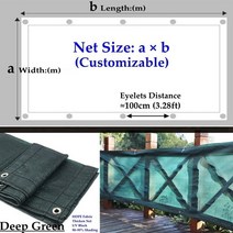 조립식 비닐 농막 카페 베란다 95% 음영 안티-uv 두꺼운 HDPE Pergola 태양 그늘 그물 정원 마당 양산, 05 Dark Green_30 1.5m x 3m