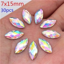 multi size acrylic rhinestones horse eye crystal, 7x15mm 30개