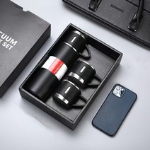 HOLIDIS 다용도 보온병 500ml 피크닉 보온보냉텀블러, 블랙 세트