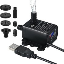 미니 USB 워터 펌프 4.8W 분수킷포함 유동량 조절형 소형 휴대용 가정용 수중 모터 KAE-5V