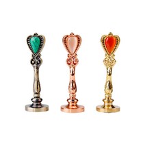 하트 러블리 스탬프 손잡이 실링 왁스 미니 도장 세련된 인주 손잡이 선물 포장 편지 씰링, 하트_로즈핑크
