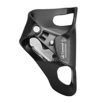 암벽 등반 가슴 등강기 리깅 클램프 등반 장비 안전 알루미늄 라펠링 장비 캠핑용 복부 라이저 나무 수목, 검은색, 알류미늄