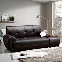 서광퍼니처 서광퍼니처 로엠 CL라텍스 인조가죽 3인소파 (스툴형/양팔형)(P), 네이비/양팔(스툴없음)/pvc다리