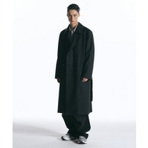 인사일런스 INSILENCE 백 디테일 울 트렌치 코트 BLACK Back Detail Wool Trench Coat