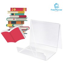 아크릴 투명 책 도서 경사 진열 받침 거치 매 대 L, 기본
