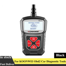 konnwei kw310 obd2 자동차 진단 도구 자동차 스캐너 obd 2 엔진 분석기 코드 리더 차량 can obdii scan tool tester, 협력사, 검은색