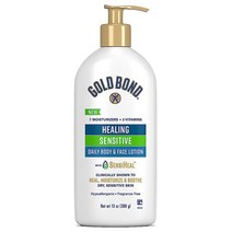 Gold Bond Healing Sensitive 데일리 바디 페이스 로션 건조 민감한 피부용 368.5g13온스 USA 미국