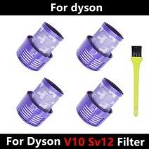 세척 가능 필터 hepa unit for dyson v10 sv12 cyclone animal absolute total clean 진공 청소기 필터 예비 부품 액세서리, 5개