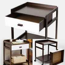 대나무 이동식 협탁 브라운 이쁜협탁 미니협탁 포인트협탁