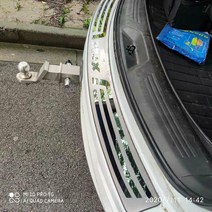 자동차트렁크트림 스테인레스트림 Isuzu MU X 액세서리 트렁크 트림 리어 범퍼 임계 보호기 커버 자동차, 01 은