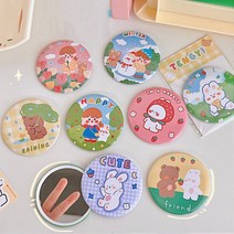 휴대용 KK490 판촉 캐릭터 미니 화장품 손거울, 6.플라워 소녀