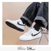 [국내매장판] 나이키 코트버로우 로우2 GS 흰검 올백 올화이트