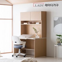 [국내생산+방문설치] 레이디가구 코튼 각도조절형 책상세트(도어), 아이보리콤비