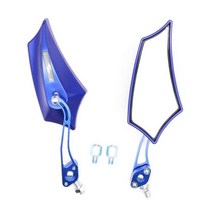 야마하 가와사키 BMW 전기 자전거 스쿠터 사이드 백미러 Retroviseur 모토 CNC 범용 8mm 10mm, 02 1 Pair Blue