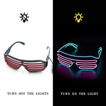 지구본 장식용 학습용빛나는 안경 LED Gafas 브릴 네온 크리스마스 글로우 선글라스 파티 용품 소품 의상, 01 Ice blue and pink