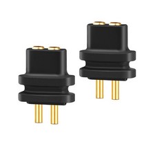 강력 ABS 플스틱 2 핀 0.78mm 암 소켓 0.7-0.8mm 수 플랫/볼록/오목한 더블 니들 플매트 카펫 러그 고급 폰 케이블, [02] 2 Pairs, [03] Black Convex