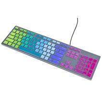 델 KB216 KB216p 유선 및 KM636 무선 키보드용 키보드 커버 델 인스피론 AIO 3475/3670/3477 올인원 데스크탑 Optiplex 5250 3050 324, Rainbow
