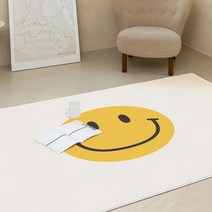 파크론 250 특대형 해피스마일 시그니처 더스트앤드 먼지없는 카페트 러그 방수 거실매트(원컷)