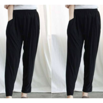 남녀공용 편한 시원한 바지 냉장고바지 블랙 1+1