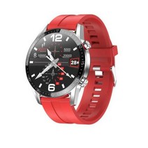 All in One 스마트워치 풀터치 IPS 디스플레이 IP68방수 한국어지원, Leather red, L13