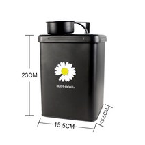 고양이 강아지 반려동물 사료 모이 보관통 쌀통 철제 보관함 밀폐용기 2 3 5 10 kg, 하단 선택옵션참조ml, 스몰 사이즈 데이지-스푼 T001B