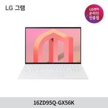 LG전자 그램 16ZD95Q-GX56K 40.6cm 대화면 초고해상도 노트북, Free DOS, 16GB, 768GB, 코어i5, 화이트