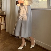 쉐얼유 여성 캐서린 허리밴딩 A라인 롱스커트
