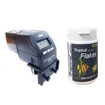 도핀 어항용 자동먹이급여기 AF-012 + 트로피칼 플레이크 사료 15g 세트, 1세트