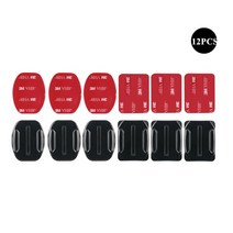 홈캠 펫캠 강아지 고양이 cctv평면 곡선 접착 마운트 스티커 GoPro Hero 8 Black 9 7 5 Xiaomi Yi 4K Mijia, [02] 12PCS