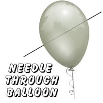 [니들쓰루벌룬]Needle Thru Balloon 실제 바늘로 풍선을 터뜨리지 않고 통과하는 마술