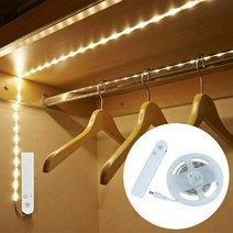 침대조명 간접등 LED센서등 스트립 1m/2m/3m 무선 라인조명 무드등, 웜화이트3m