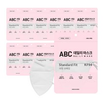 [100매] ABC 에이비씨 데일리 황사방역용 마스크 대형 KF94 10매입 10개, 10개입, 흰색
