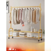 철제 헹거 옷가게 가정용 골드, (60cm골드더블레이어직경25큰