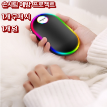2023년 해돋이 아이템 올 겨울 마지막 행사 1+1 가격 전기핫팩 레인보우 충전식 손난로 온도조절 7가지 LED 무드등, C310 손난로 1+1(레드+레드)