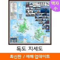 [지도코리아] 독도지세도 80*83cm 액자 소형 - 독도 지도 전도 지형도 여행 행정 최신판