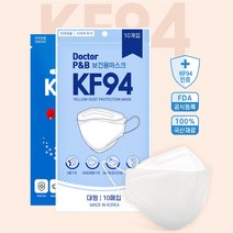 닥터피엔비 kf94 마스크 kf94 대형 100매 10매씩 포장
