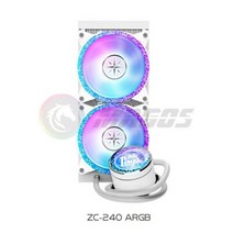 AMD Intel LGA1700 용 ZEAGINAL CPU AIO 쿨러 2066 2011 115X 1200 PWM 펌프 일체형 수냉 라디에이터 240/360 화이트, ZC-240 ARGB